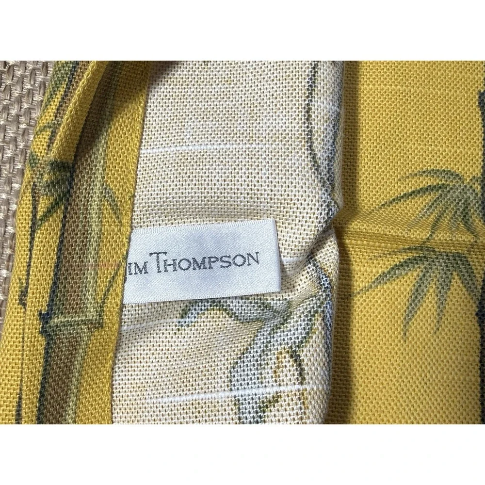 JIM THOMPSON Duvet Cover Sham Set QUEEN Yellow Bamboo Rare Cotton Cabana